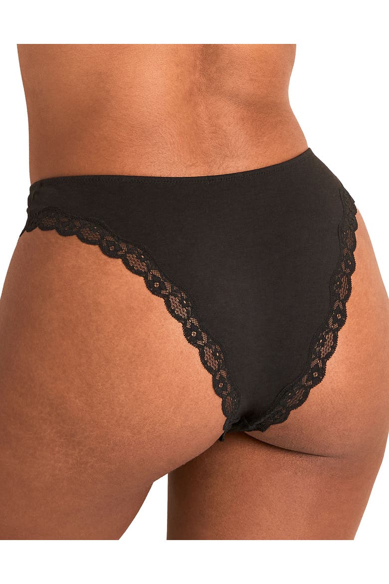 Jersey Brazilian Panties, Alternate, color, Black