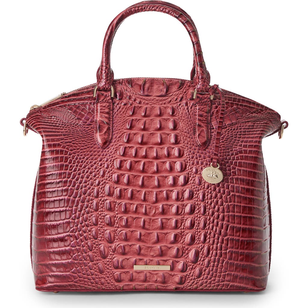 Brahmin Large Duxbury Croc Embossed Leather Satchel