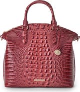 Brahmin Large Duxbury Croc Embossed Leather Satchel