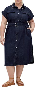 City Chic Matilda Denim Button-Up Shirtdress
