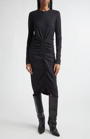Isabel Marant Étoile Dylin Long Sleeve Ruched Midi Dress