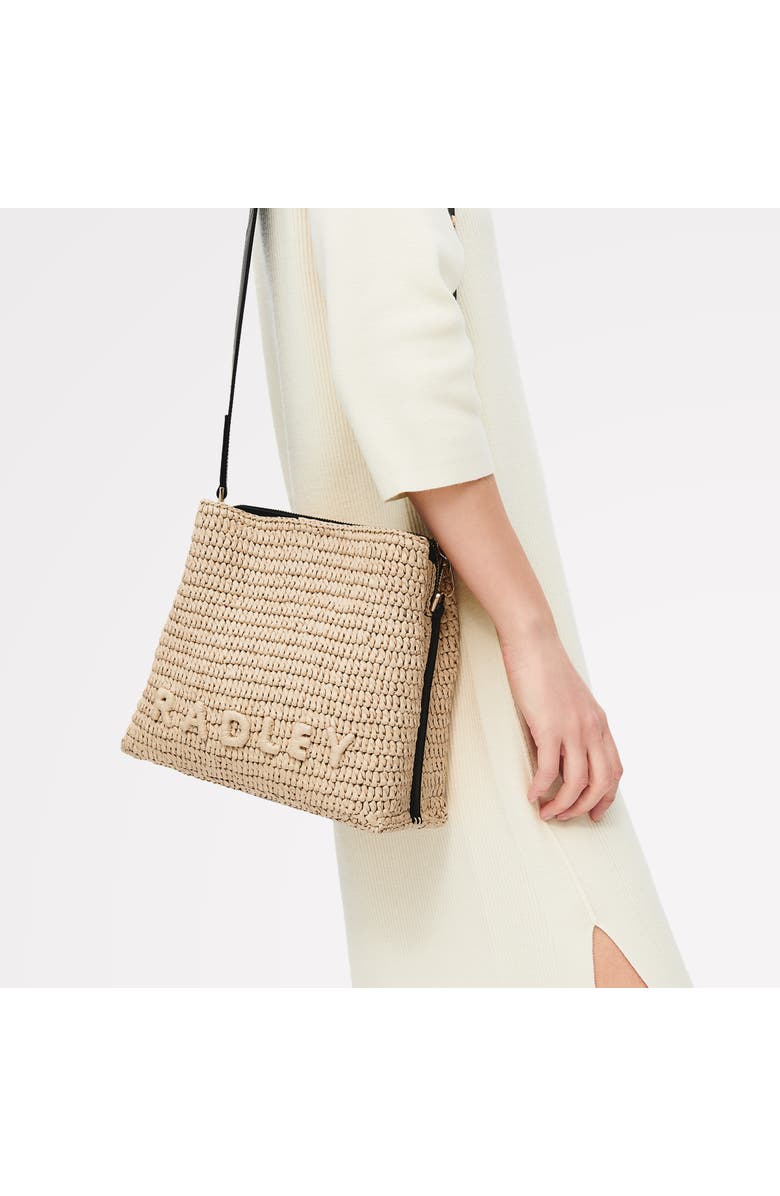 Radley Dukes Place - Raffia Medium Compartment Woven Crossbody Bag, Alternate, color, Natural