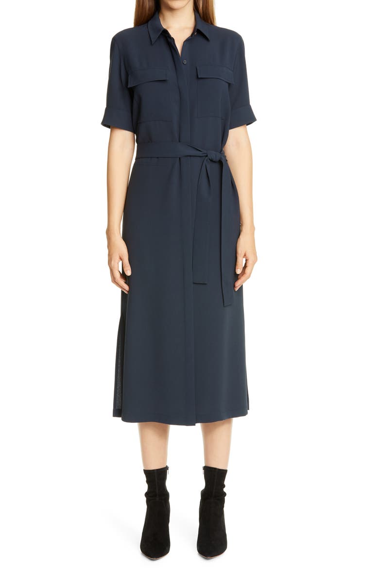 Doha Midi Shirtdress, Main, color, INK