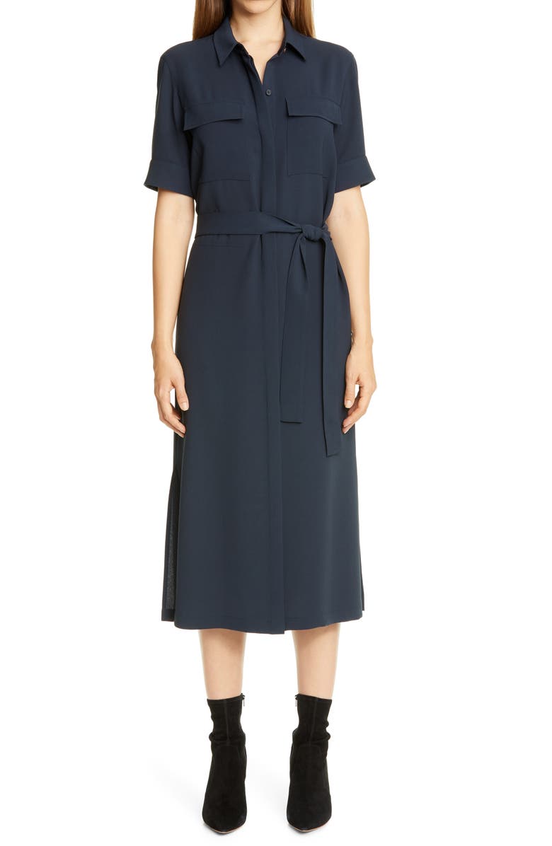 Lafayette 148 New York Doha Midi Shirtdress, Main, color, 