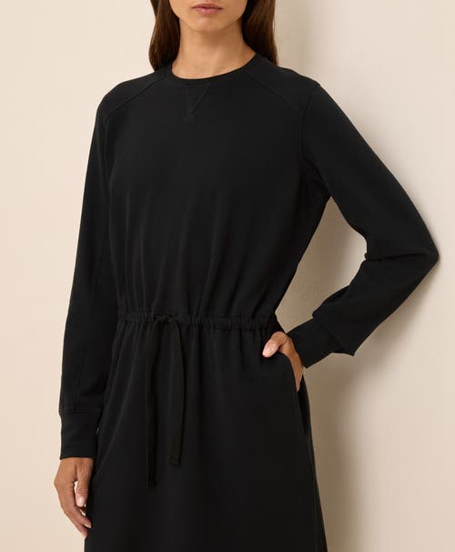 Pact Organic Cotton Cloudknit Sweatshirt Dress In Black