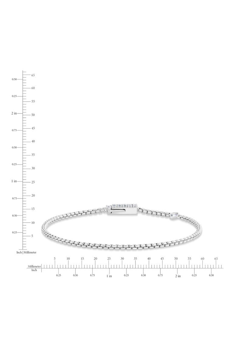 Layer Up Rounded Box Chain Bracelet, Alternate, color, PURE PLATINUM / CLEAR STONE