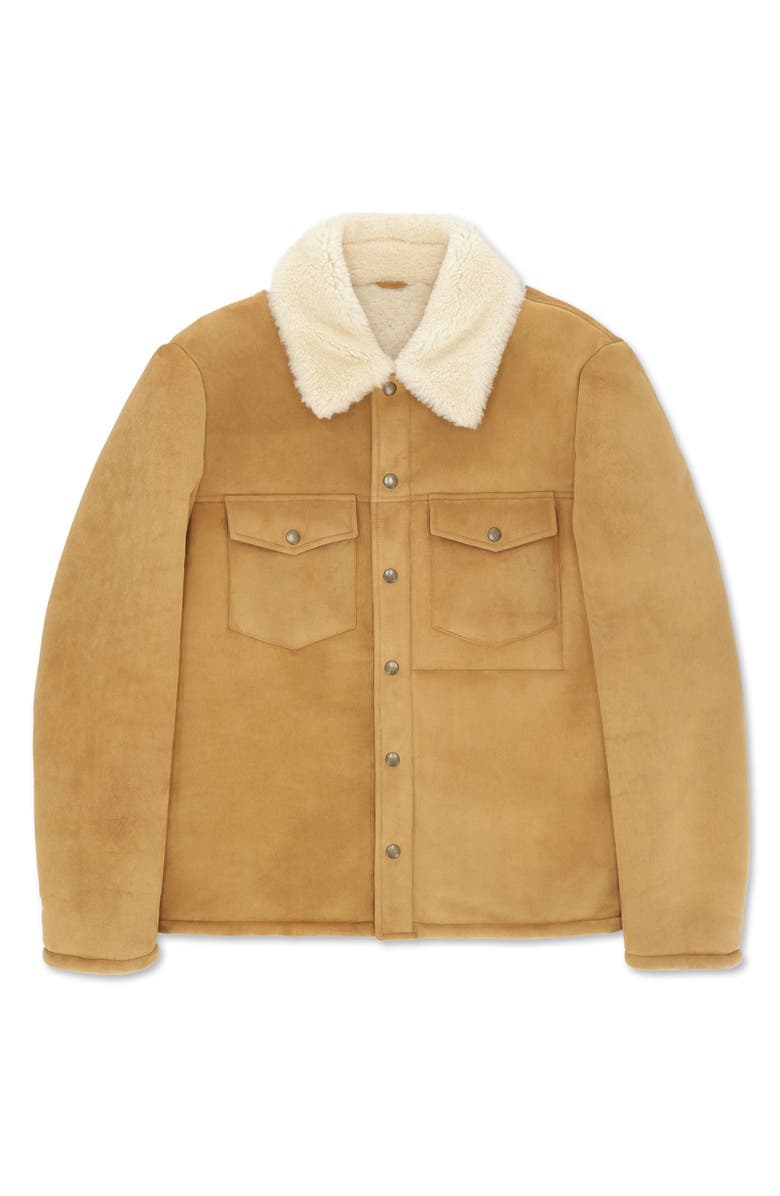 Fortela Short Shearling Jacket, Main, color, Camel