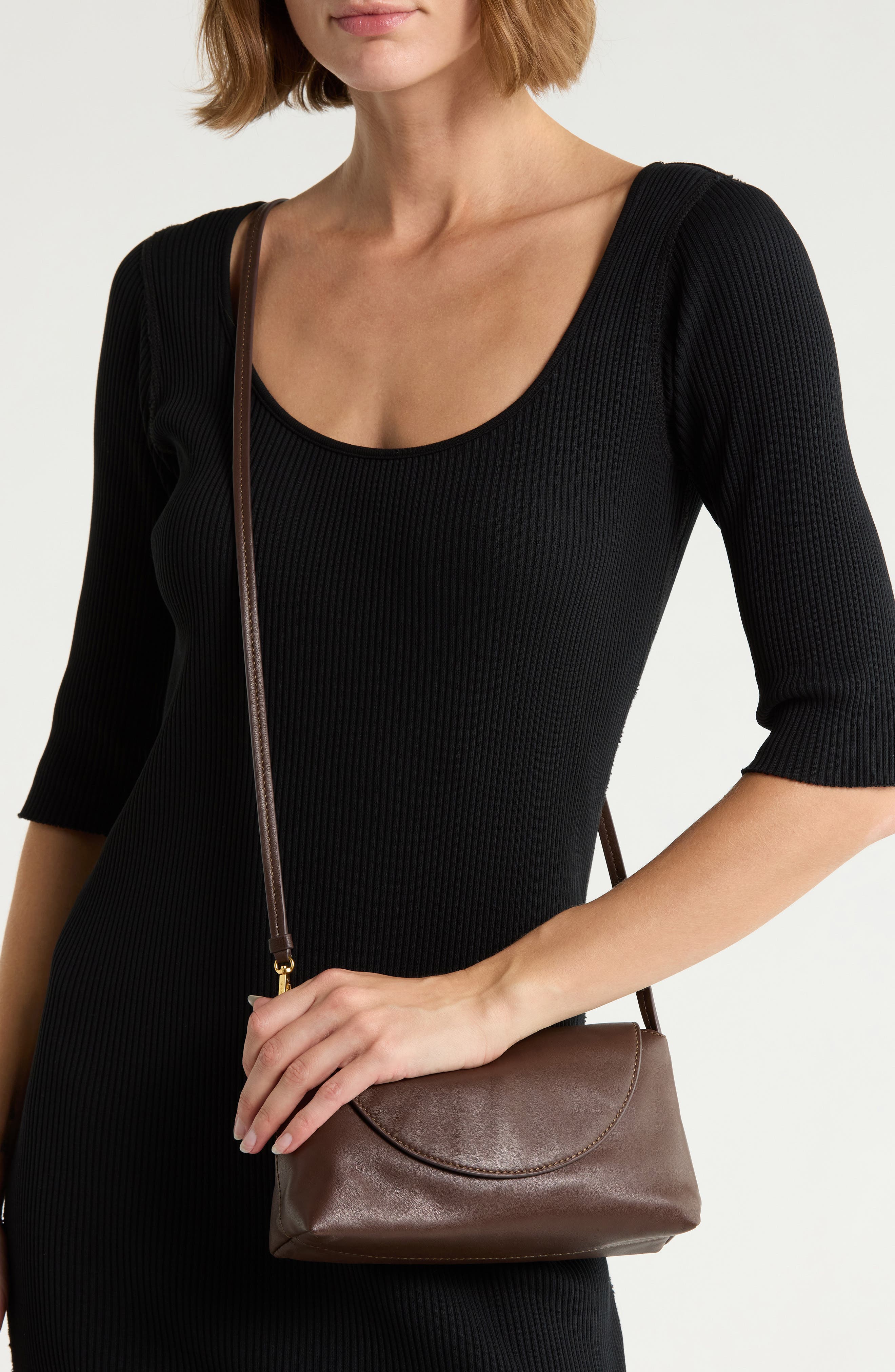 Lyla Leather Convertible Wallet on a String, Alternate, color, DATE