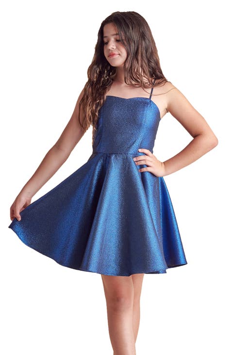 Navy blue dress for 12 year old hotsell