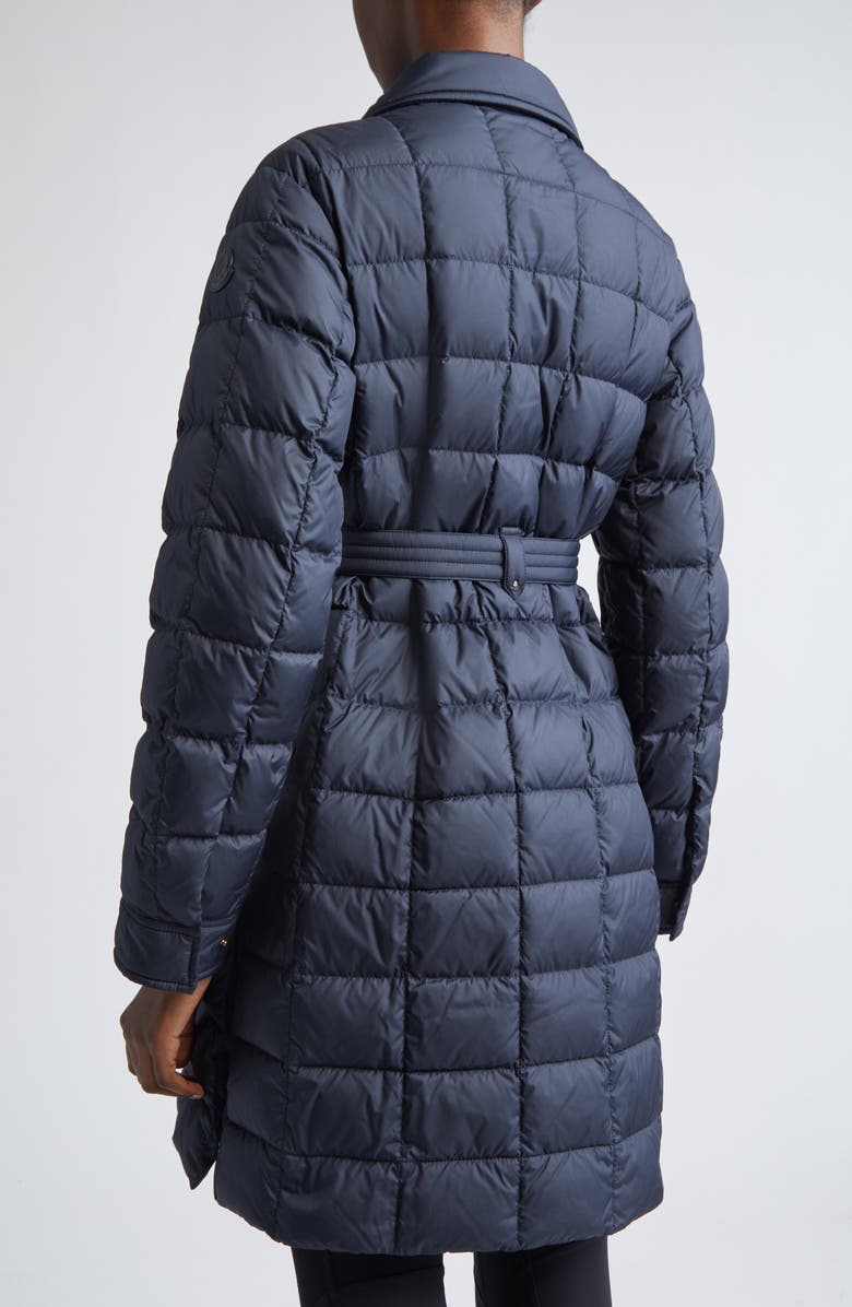 Moncler Gresillon Water Resistant Down Long Coat, Alternate, color, Night Sky