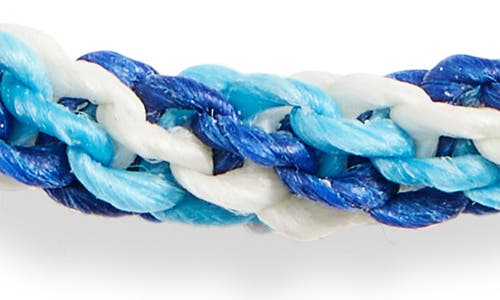 Caputo & Co Macramé Knotted Stripe Bracelet In Blue Combo