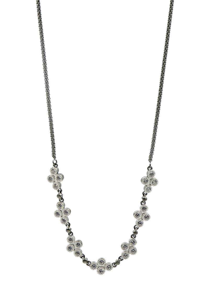 Industrial Finish Chain Necklace, Main, color, BLACK/ SILVER