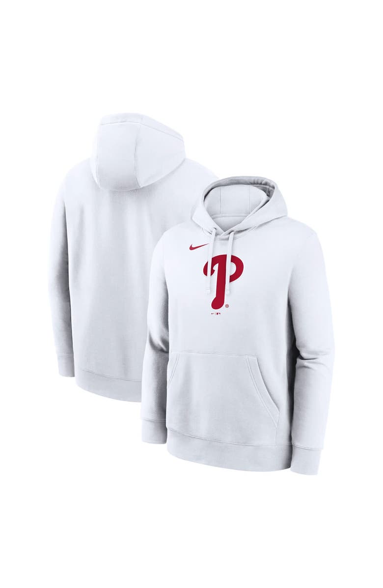 Nike Men's Nike White Philadelphia Phillies Logo Club Hoodie, Main, color, White