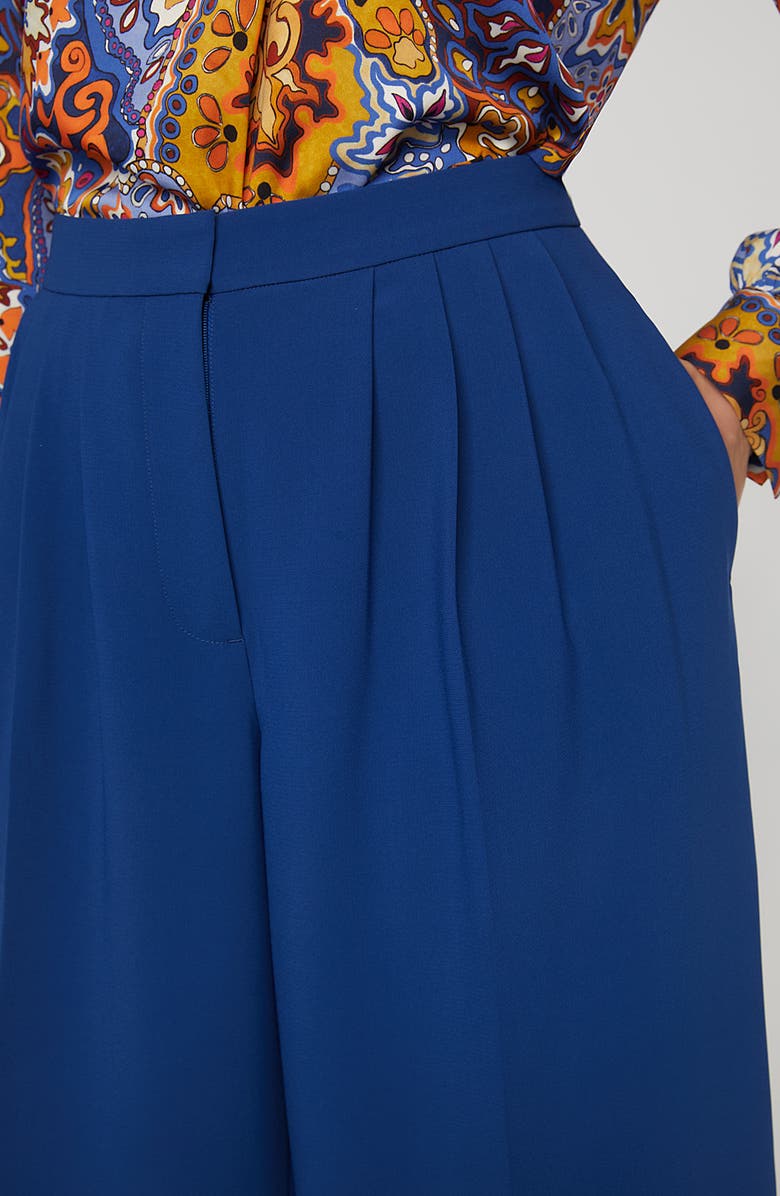 Elie Tahari The Rita Pleated Wide Leg Pants, Alternate, color, Twilight