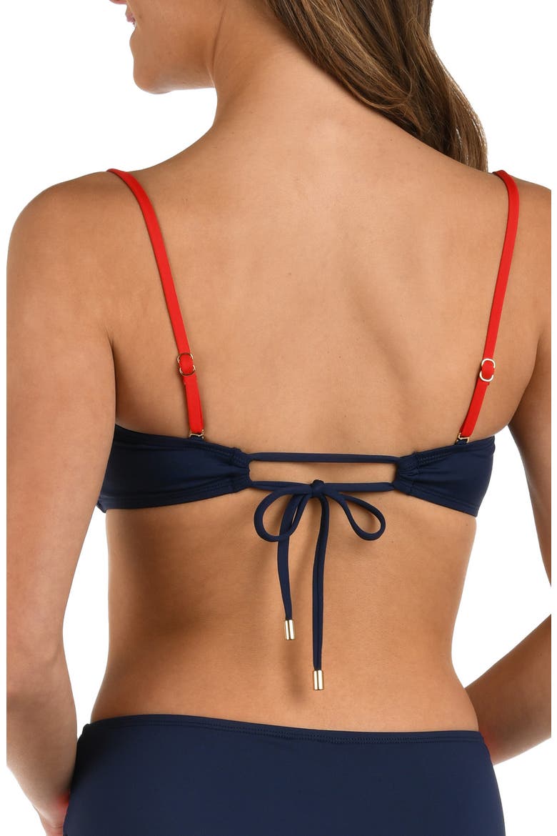 Americana Convertible Bandeau Bikini Top, Alternate, color, BLUE MULTI