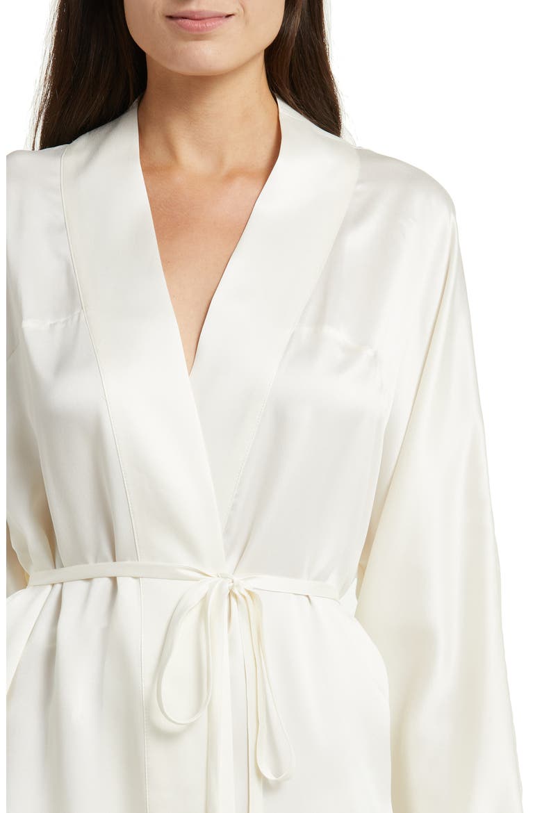 Washable Silk Robe, Alternate, color, TRANQUIL WHITE