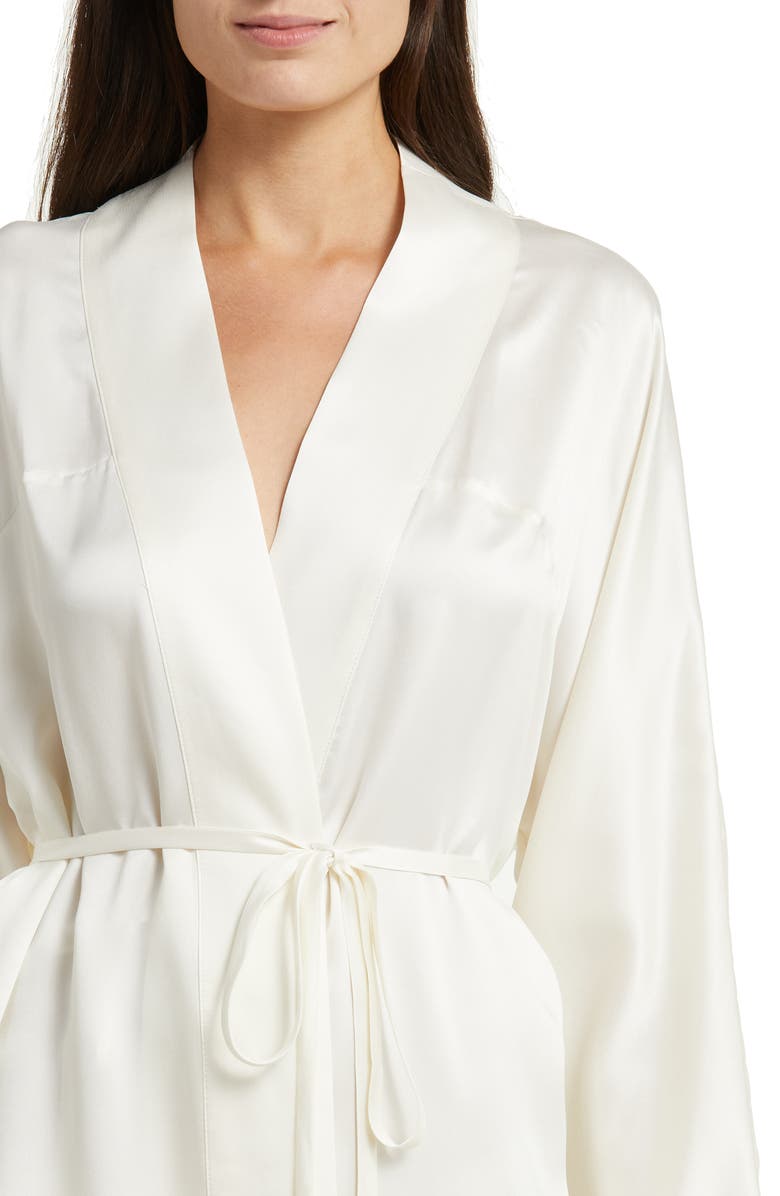 Lunya Washable Silk Robe, Alternate, color, Tranquil White