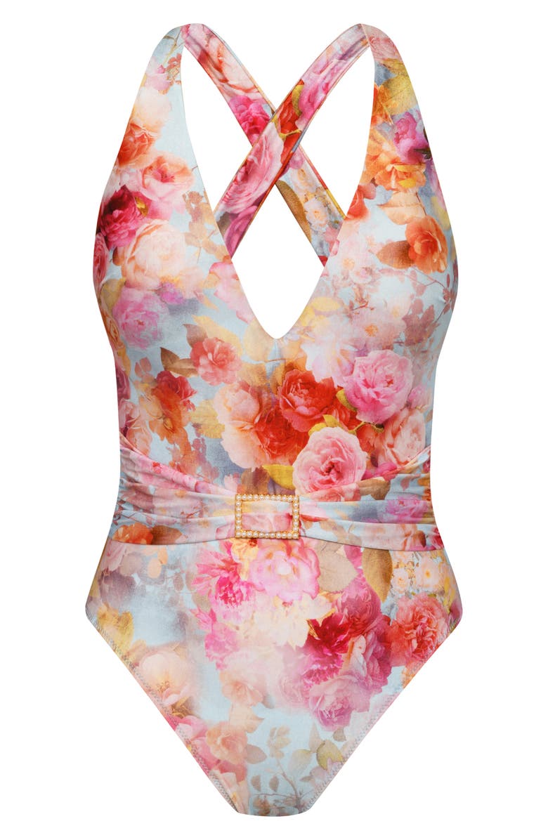 L'AGENCE Lisa Soft Cloud One-Piece Swimsuit, Alternate, color, Pink