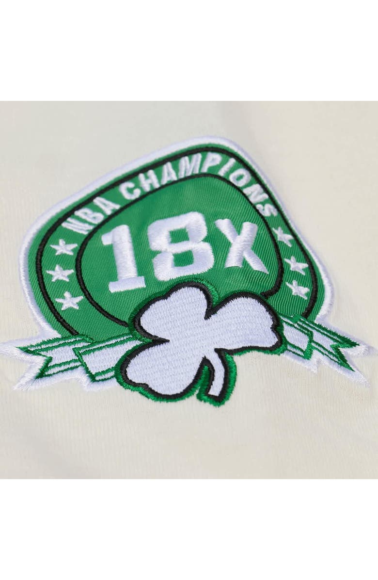 Mitchell & Ness Men's Mitchell & Ness Cream Boston Celtics Hardwood Classics Chainstitch Premium T-Shirt, Alternate, color, Cream