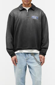 Represent Nothing Faster Quarter Zip Graphic Sweatshirt