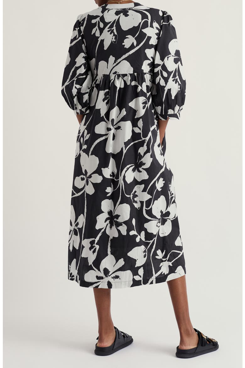 Earth Floral Organic Cotton Caftan Dress, Alternate, color, BLANK