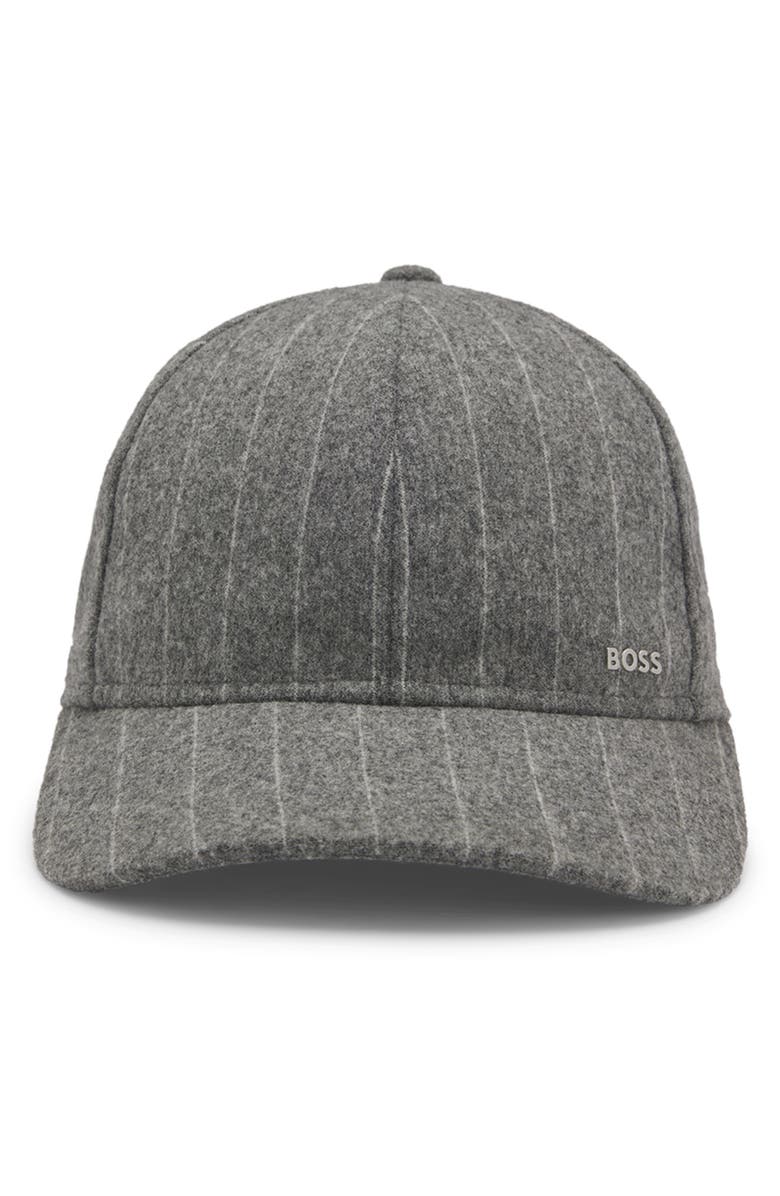 BOSS Zed Pinstripe Performance Baseball Cap, Alternate, color, Medium Grey