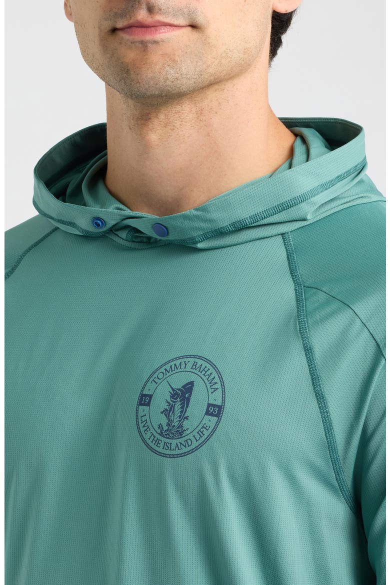 Chill Time Drifter IslandZone® Hooded Rashguard, Alternate, color, DK SPA