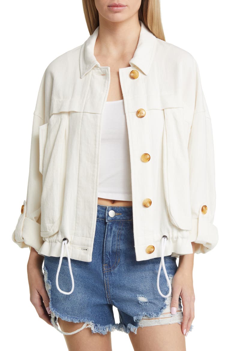 Cotton & Linen Utility Jacket, Main, color, GREAT CATCH