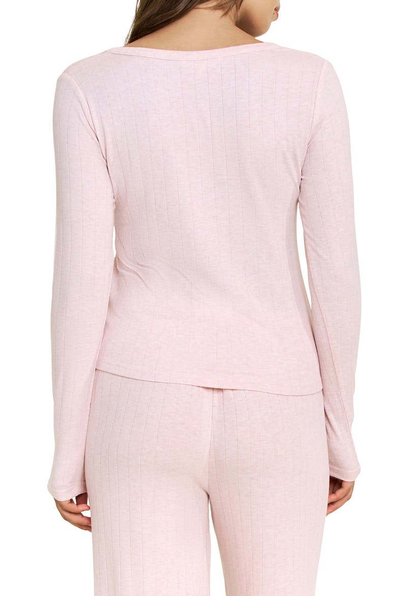 Cloud Modal Long Sleeve Henley, Alternate, color, HEATHER ROSE QUARTZ