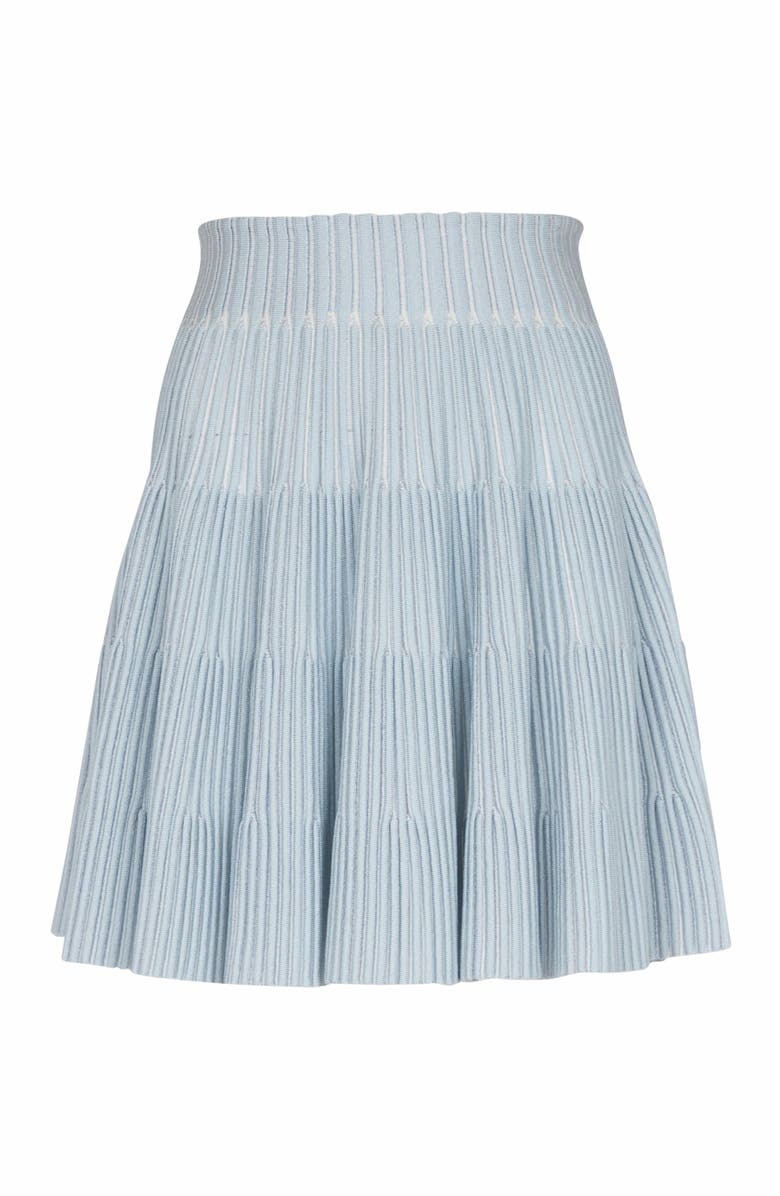 Balmain A-Line Textured Knit Skirt, Alternate, color, 