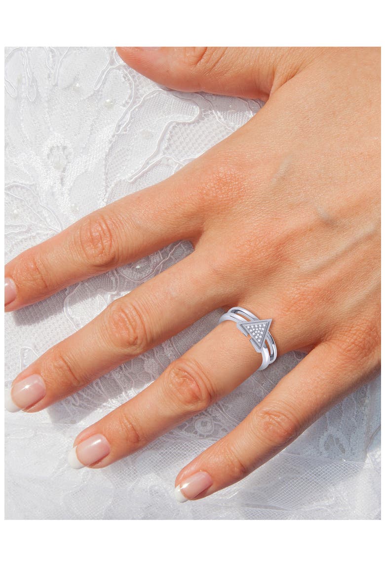 Home On Point Diamond Ring - 0.06ct., Alternate, color, SILVER