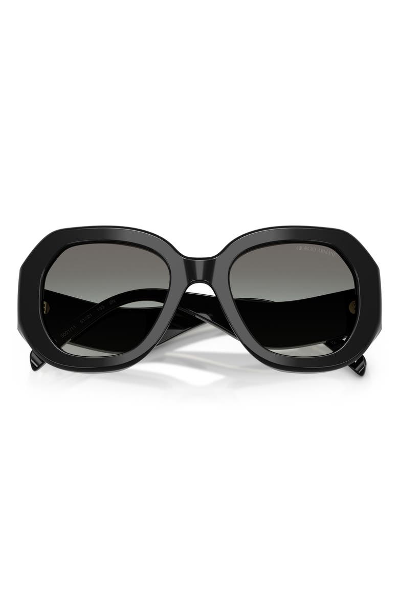 AX Armani Exchange 51mm Gradient Square Sunglasses, Alternate, color, Black / Grey Gradient