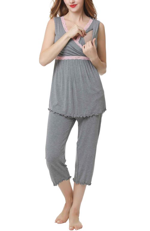 KIMI & KAI KIMI & KAI PENNY MATERNITY/NURSING PAJAMAS SET