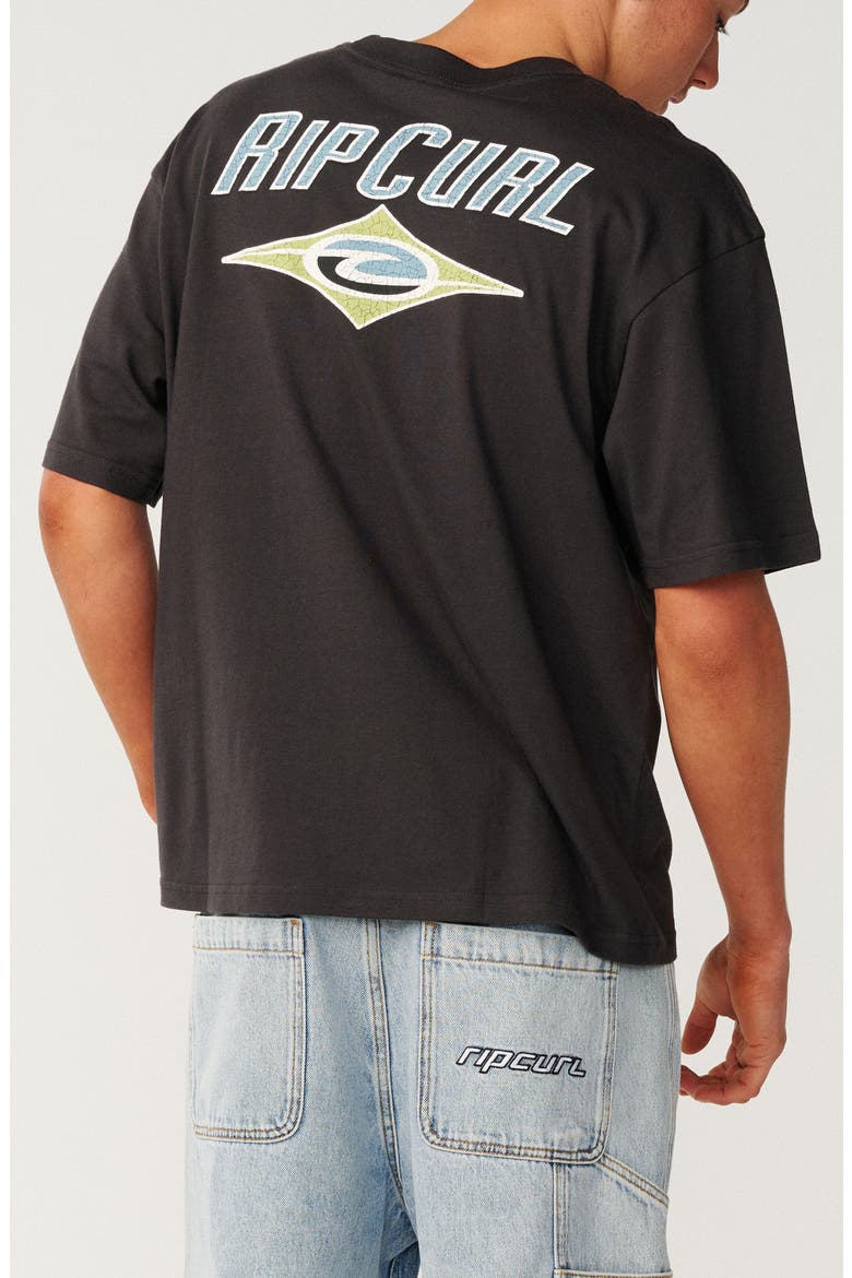 Heritage Icon Oversize Cotton Graphic T-Shirt, Alternate, color, WASHED BLACK