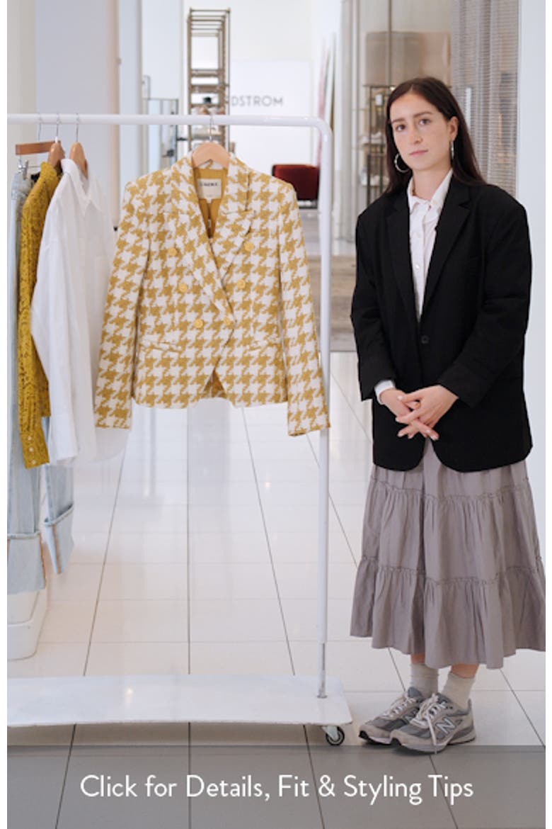 Marie Houndstooth Tweed Double Breasted Blazer video