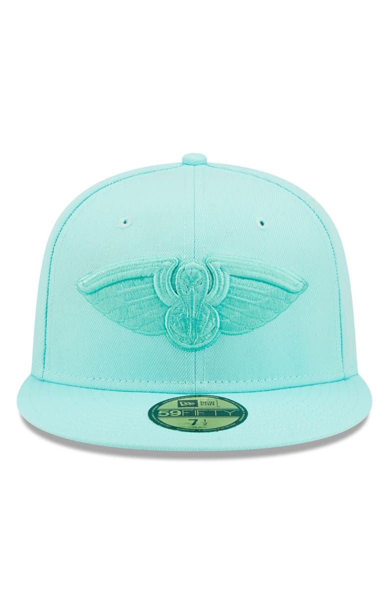 New Era Men's New Era Turquoise New Orleans Pelicans Color Pack 59FIFTY Fitted Hat, Alternate, color, 