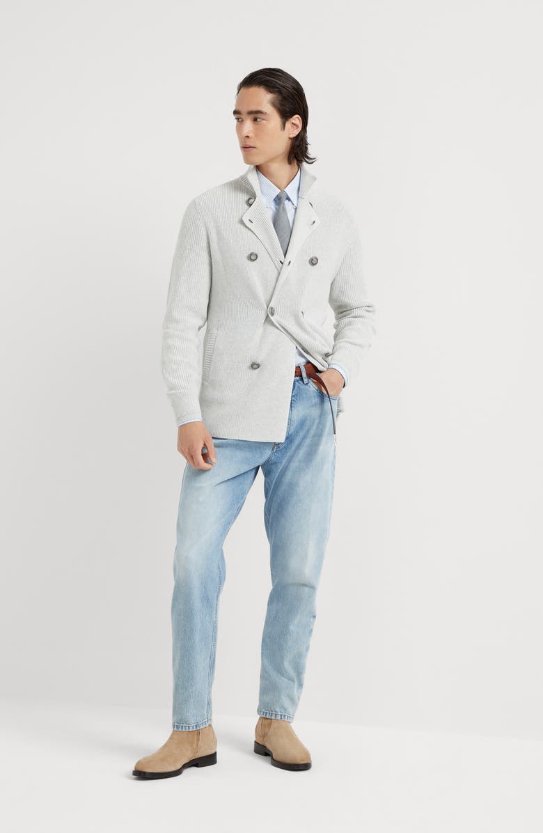 Brunello Cucinelli Cardigan with metal buttons, Alternate, color, 