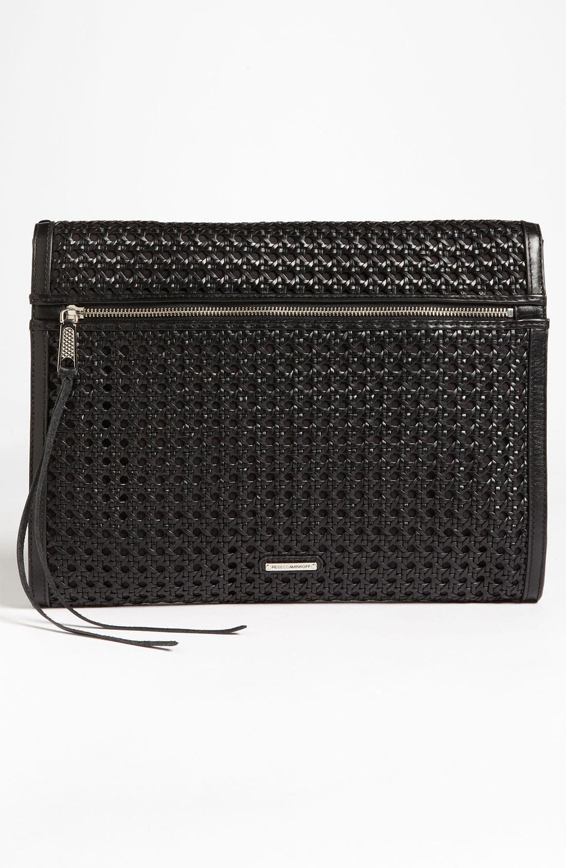 'Owen' Envelope Clutch, Alternate, color, BLACK