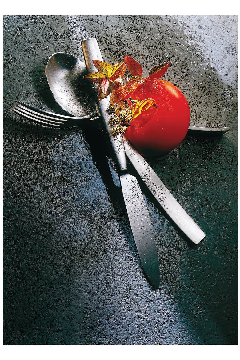 5-Piece Place Setting, Alternate, color, BRUSHED STAINLESS STEEL