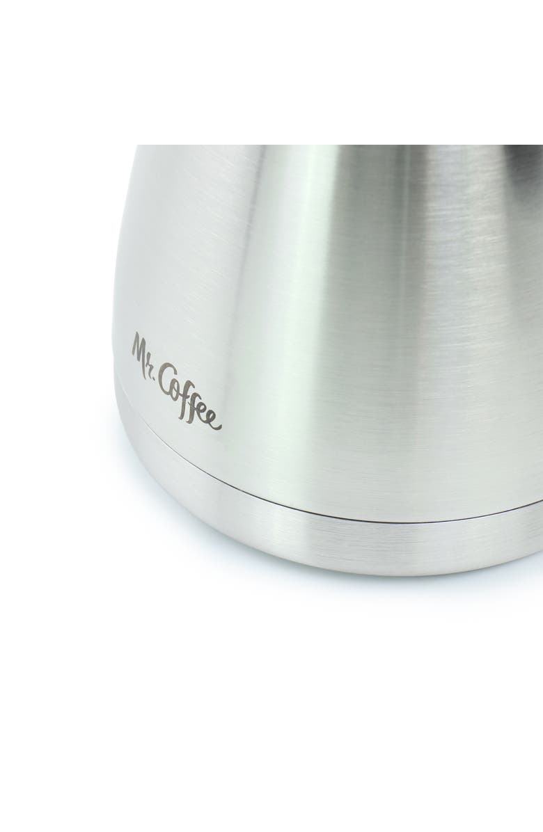 Mr. Coffee Olympia 1 Quart Insulated Stainless Steel Thermal Coffee Pot, Alternate, color, Metallic Silver