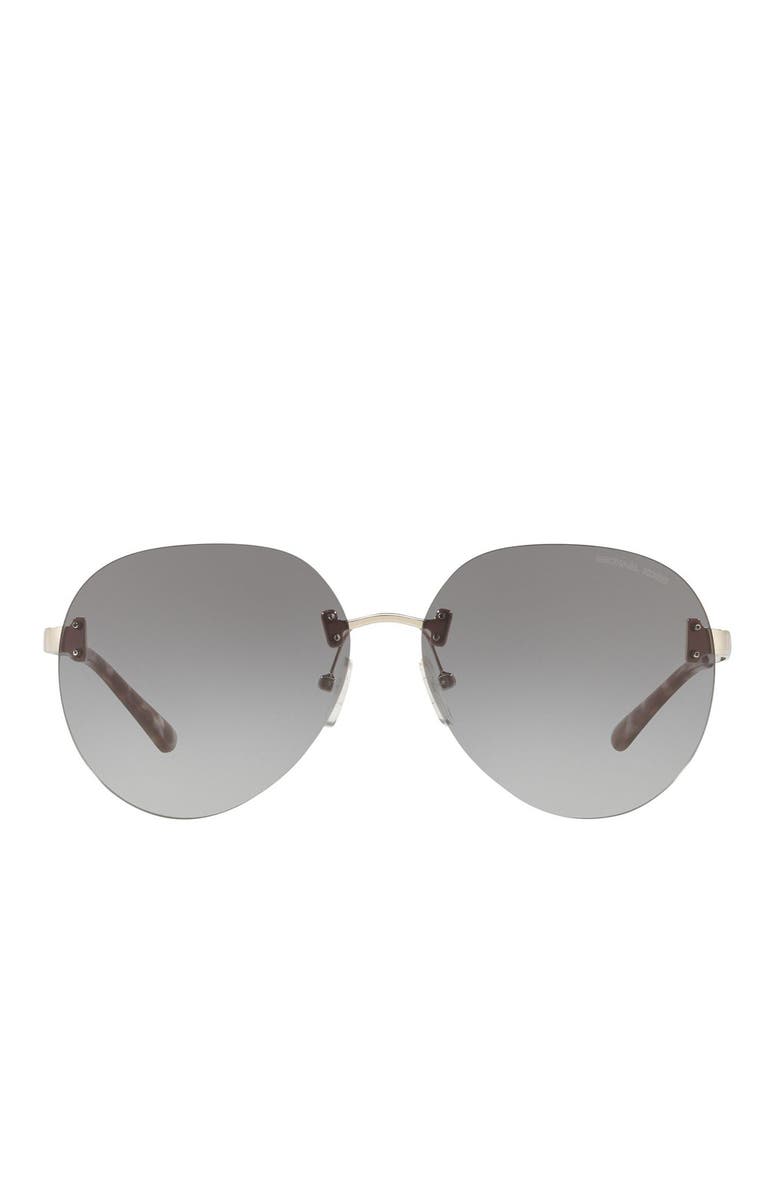 Michael Kors 60mm Rimless Round Sunglasses, Alternate, color,
