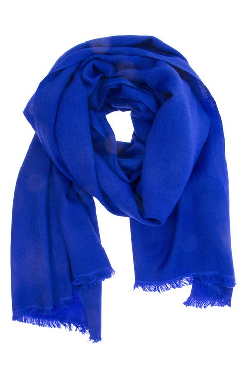 Cashmere Silk Eyelash Fringe Scarf