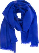 SAACHI Cashmere Silk Eyelash Fringe Scarf