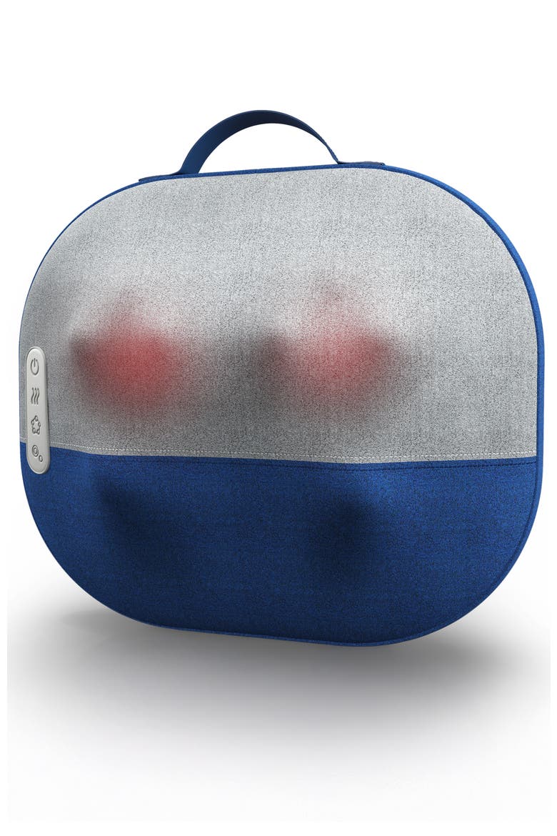 Kumo Back Massage Pillow with Heat, Main, color, Blue/Grey