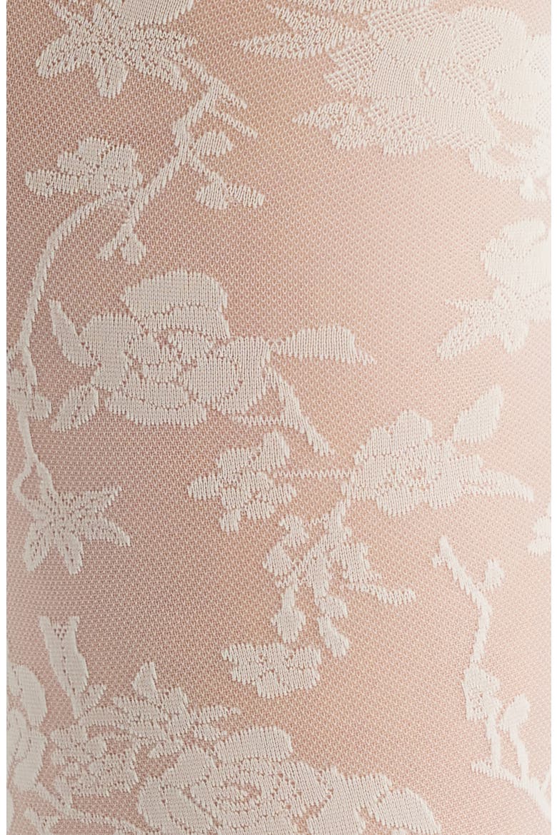 Floral Tights, Alternate, color, BUTTERMILK