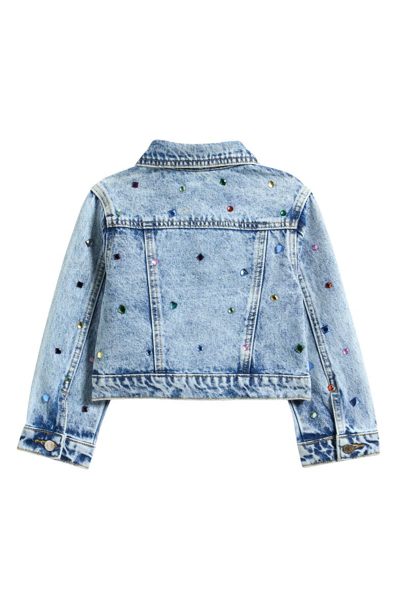 Truly Me Kids' Bejeweled Denim Jacket, Alternate, color,