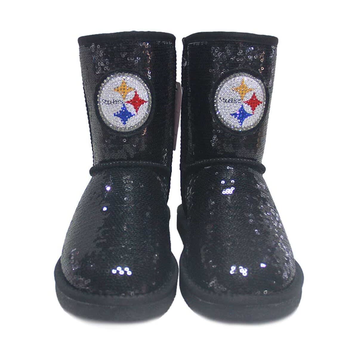 CUCE Women's Cuce Pittsburgh Steelers Sequin Boots, Alternate, color, 
