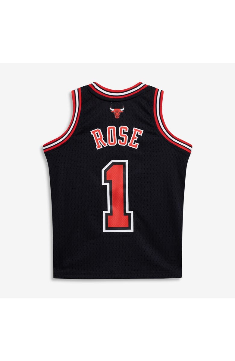 Mitchell & Ness Youth Mitchell & Ness Derrick Rose Black Chicago Bulls 2010/11 Hardwood Classics Swingman Jersey, Alternate, color, Black