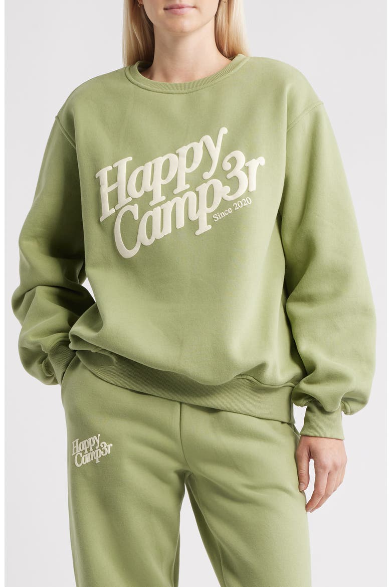 Cotton Blend Sweatshirt, Main, color, MATCHA