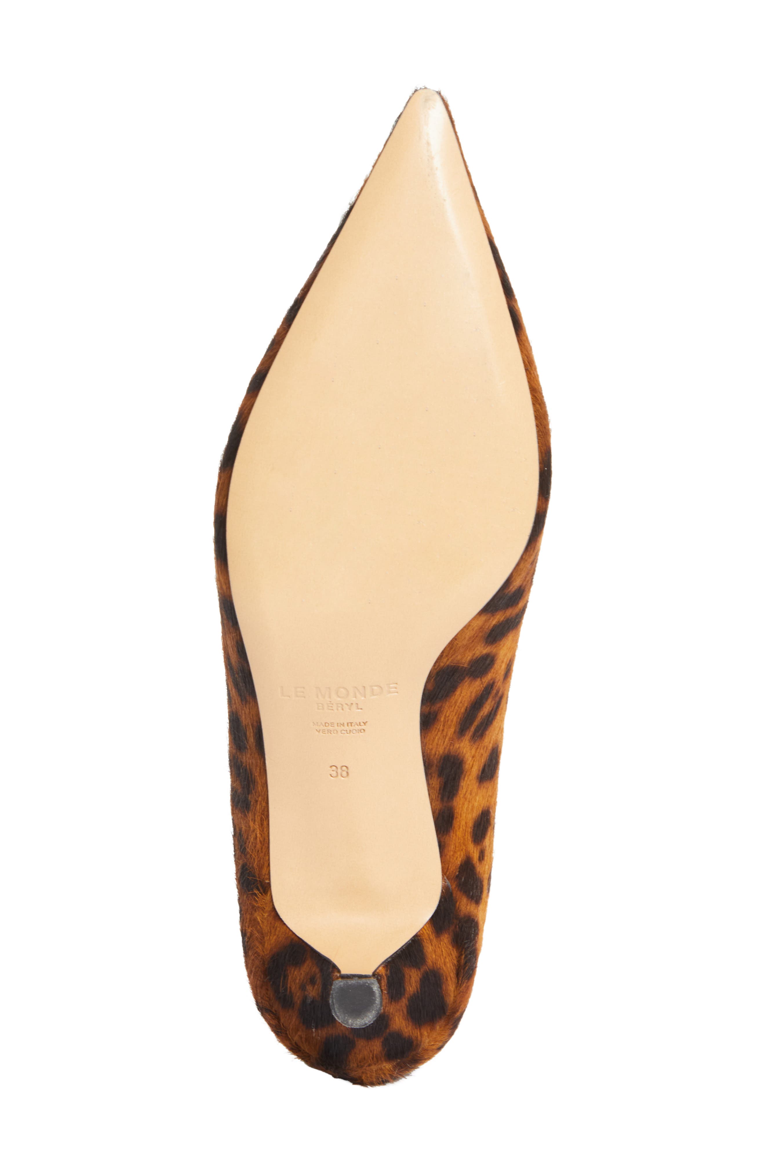 Le Monde Beryl Babouche Genuine Calf Hair Kitten Heel Pump, Alternate, color, Leopard